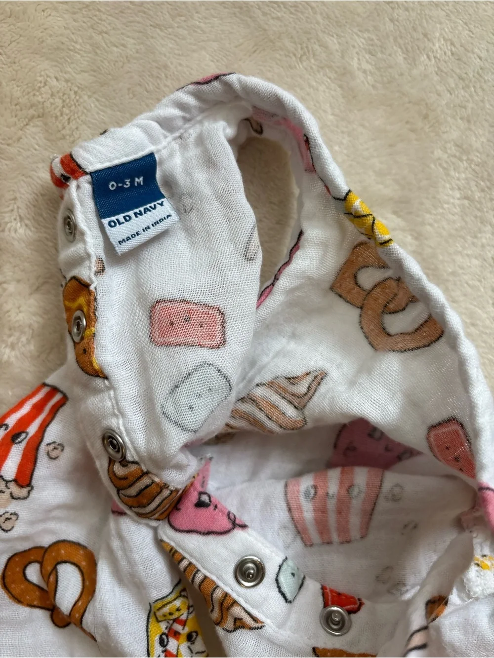 0-3m baby Cotton One-Piece Rompers chicken and summer prints mud pie old navy